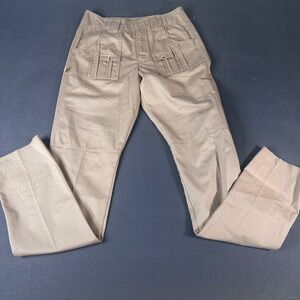 SHE Safari Womens Khaki Cotton Utility Cargo Pants Tan Made in USA Size M